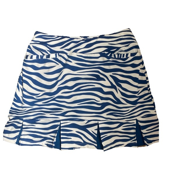 Tail Pants - Tail Animal Print Skort - S blue white , polyester spandex